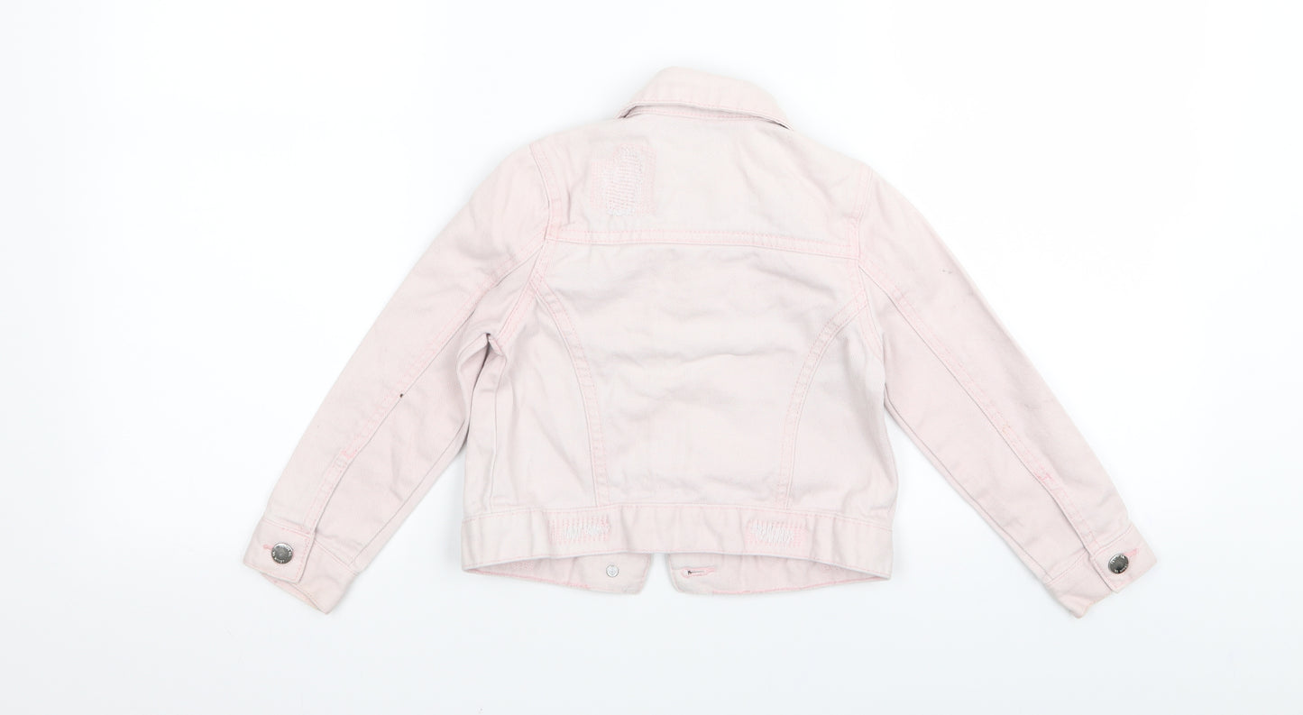 denim and co Girls Pink   Pullover Jumper Size 4-5 Years  - denim jacket
