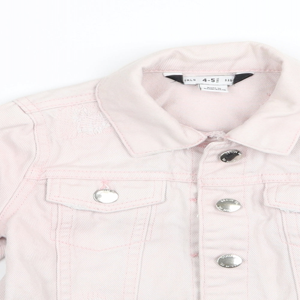 denim and co Girls Pink   Pullover Jumper Size 4-5 Years  - denim jacket