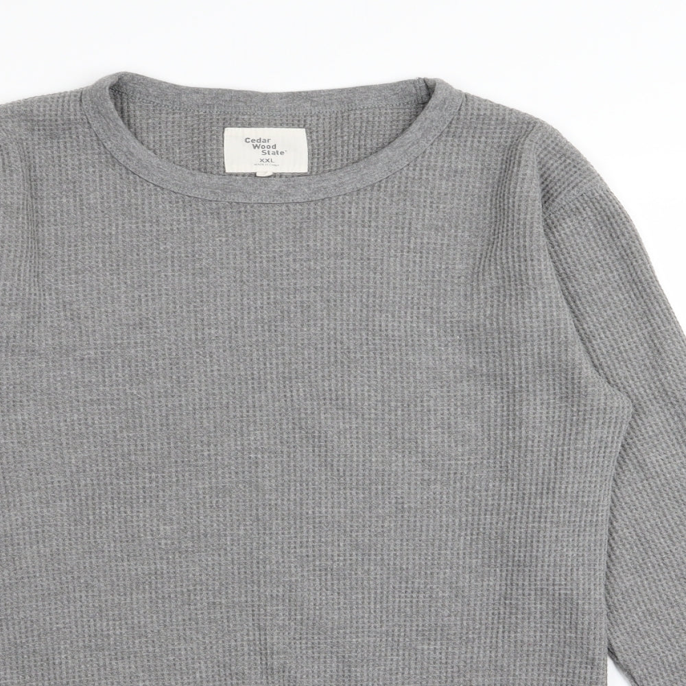 Cedar Wood State Mens Grey   Pullover Jumper Size 2XL
