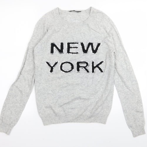 Dorothy Perkins Womens Grey   Pullover Jumper Size 10
