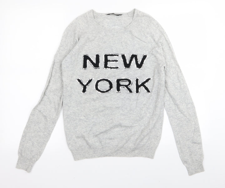 Dorothy Perkins Womens Grey Pullover Jumper Size 10