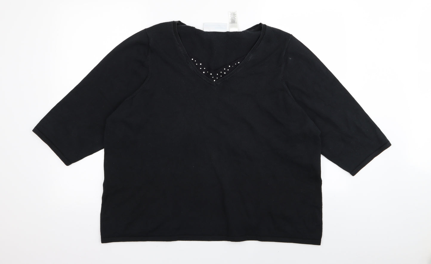 First Issue Womens Black   Basic T-Shirt Size M