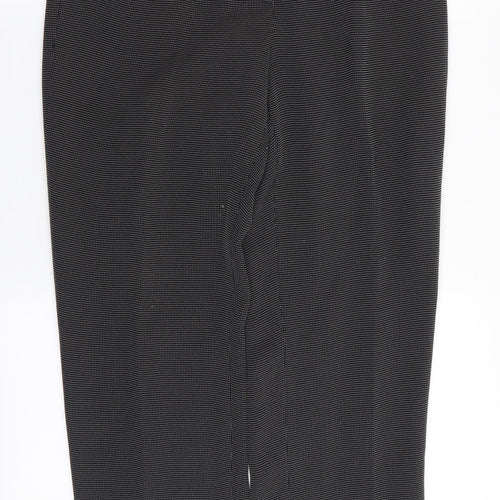 Preworn Womens Black Houndstooth  Trousers  Size 12 L27 in