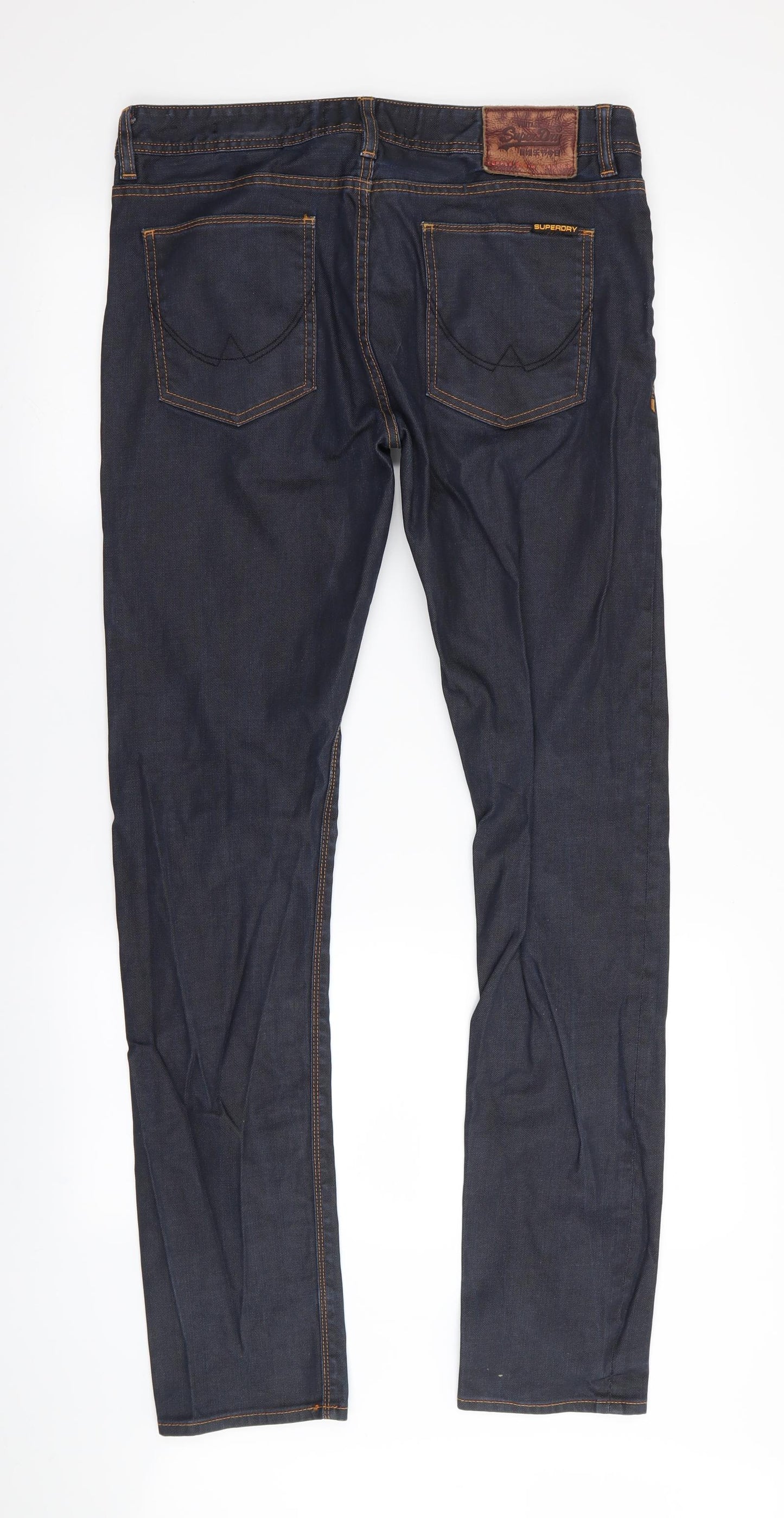 Superdry Mens Blue   Straight Jeans Size 34 in L32 in