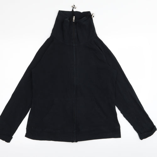 M&S Womens Black   Full Zip Jumper Size 14