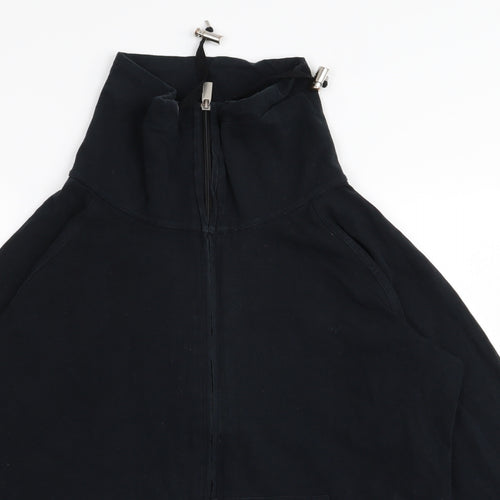 M&S Womens Black   Full Zip Jumper Size 14