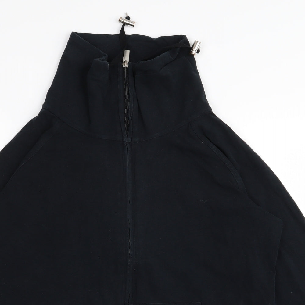 M&S Womens Black   Full Zip Jumper Size 14
