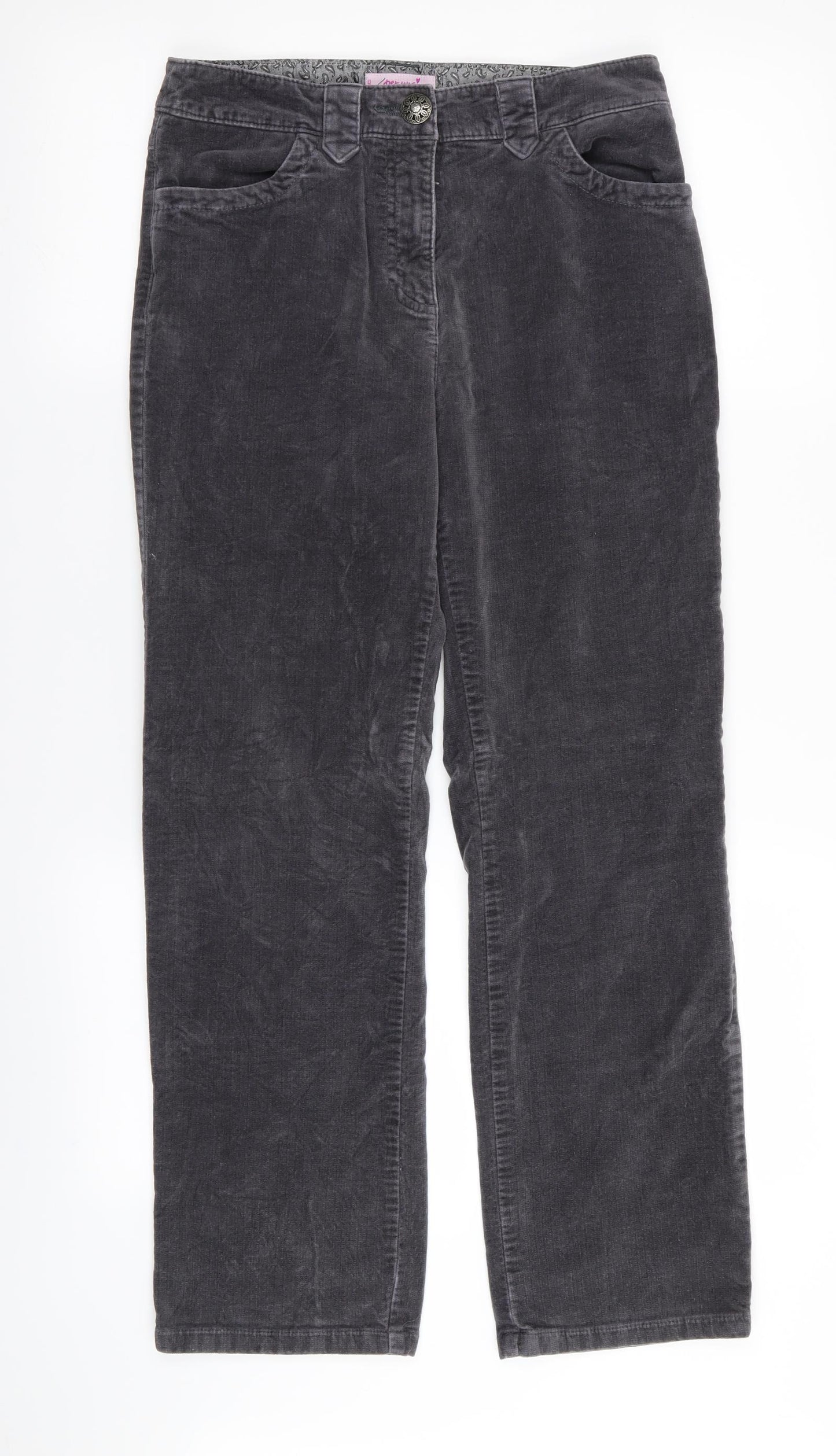 Per Una Womens Grey   Straight Jeans Size 8 L27 in