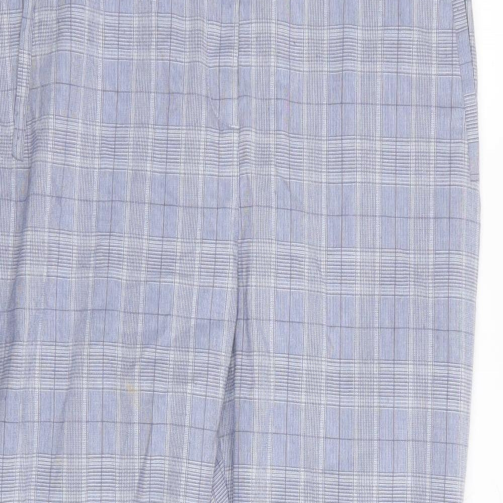 New Look Womens Blue Check  Trousers  Size 16 L26 in