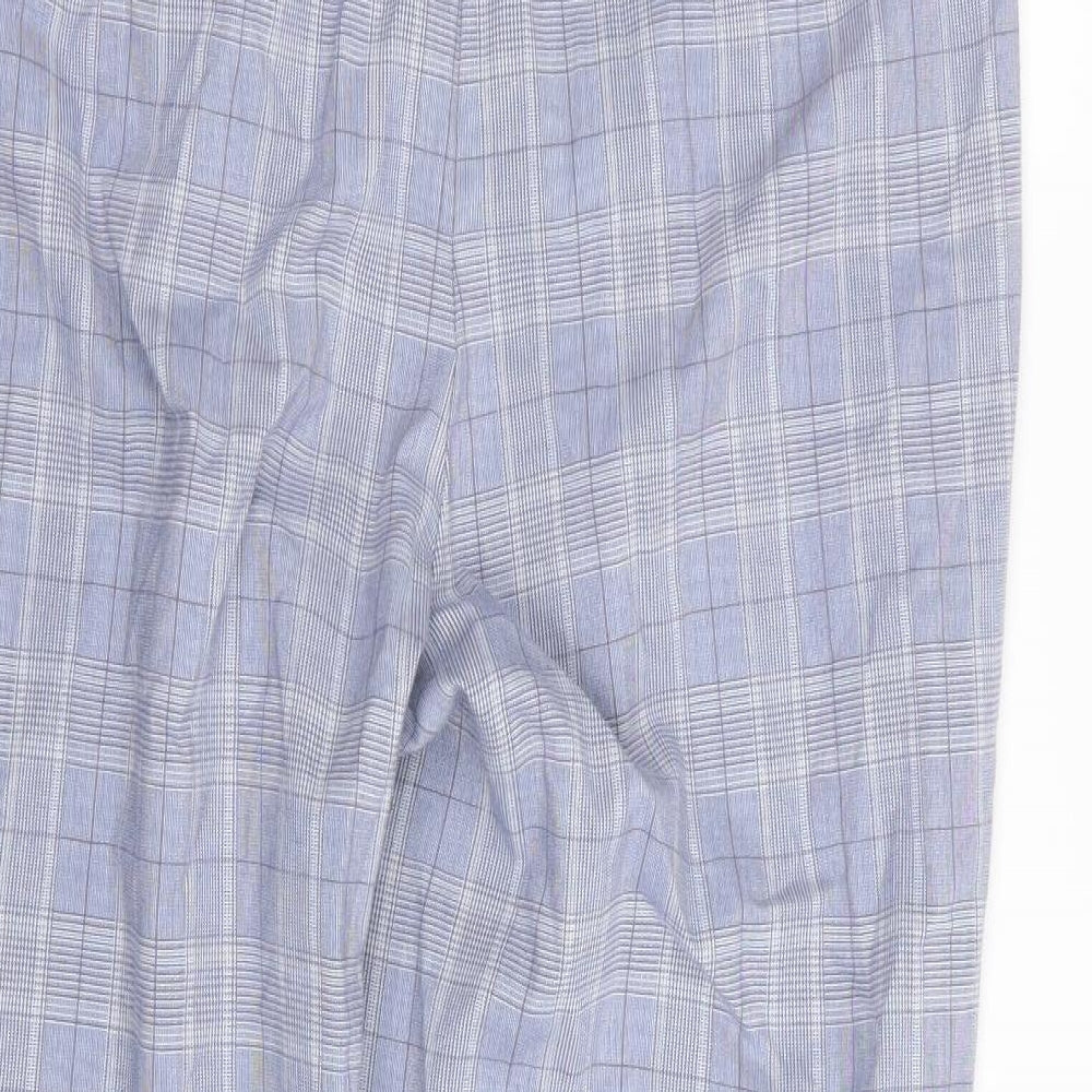 New Look Womens Blue Check  Trousers  Size 16 L26 in