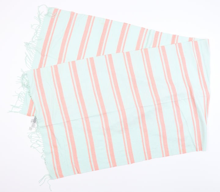 Agape Womens Blue Striped Scarf