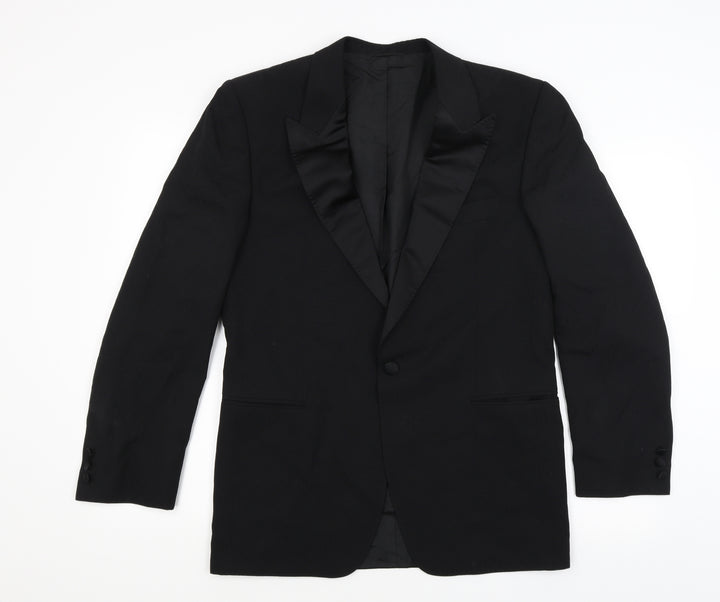 Bruno Kirches Mens Black Jacket Blazer Size 38