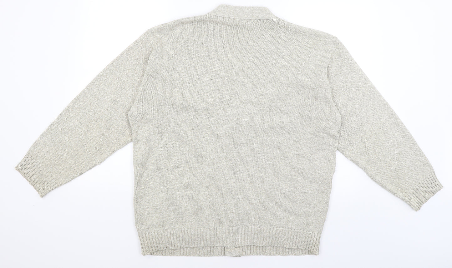 BHS Mens Beige   Cardigan Jumper Size XL