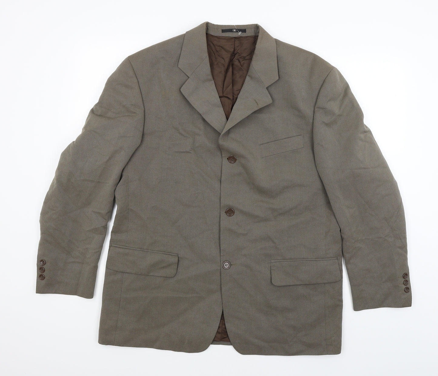 Ciro Citterio Mens Brown Striped  Jacket Blazer Size 42