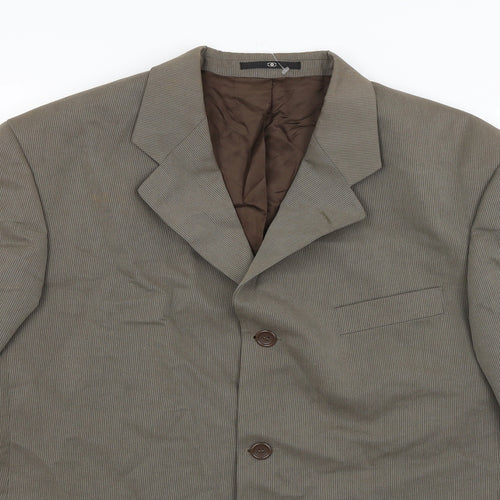 Ciro Citterio Mens Brown Striped  Jacket Blazer Size 42