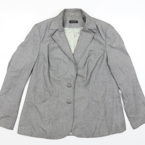 essence Womens Grey   Jacket Blazer Size 16