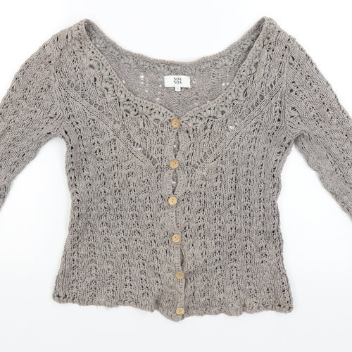 Noa Noa Womens Grey   Cardigan Jumper Size S