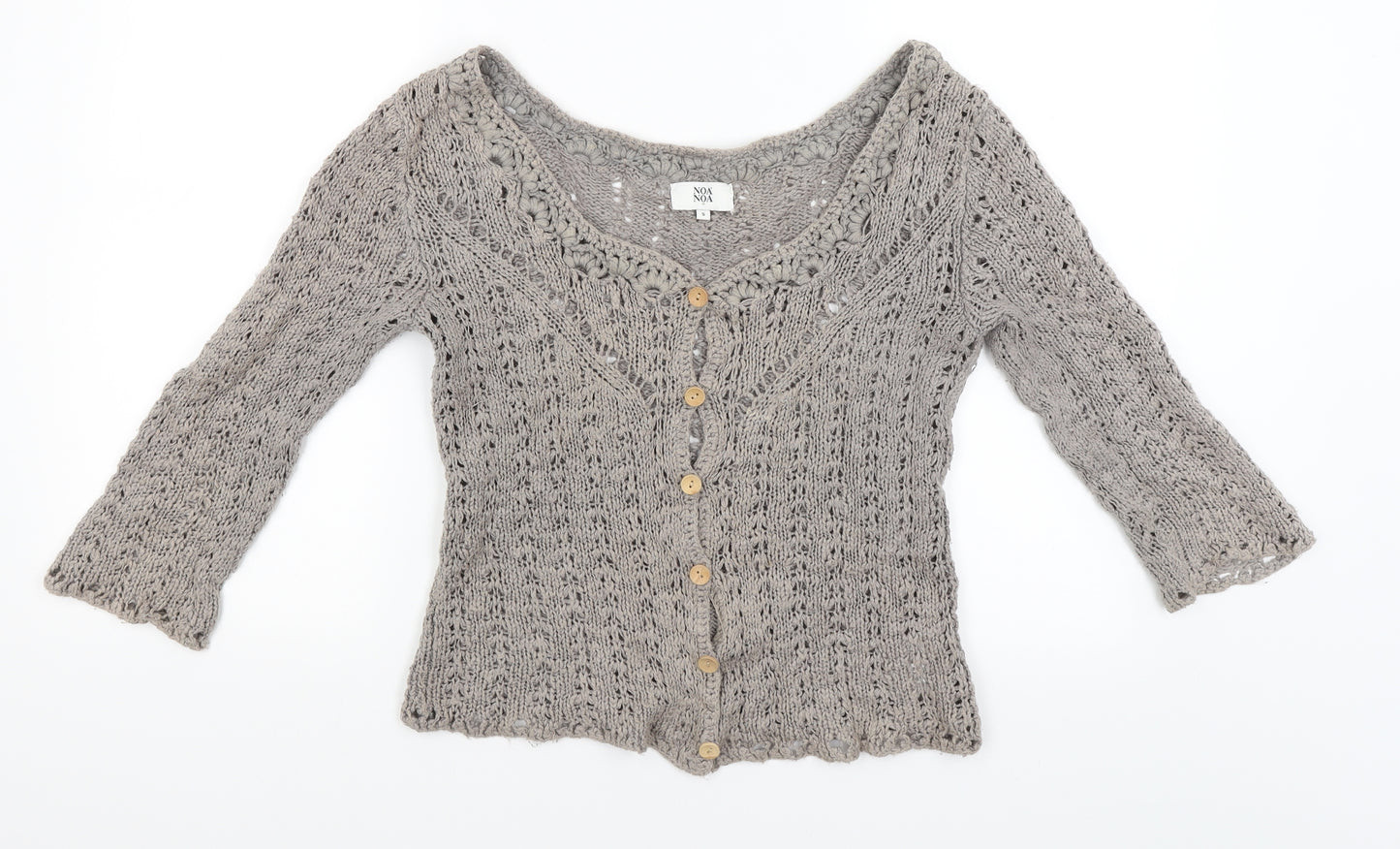 Noa Noa Womens Grey   Cardigan Jumper Size S