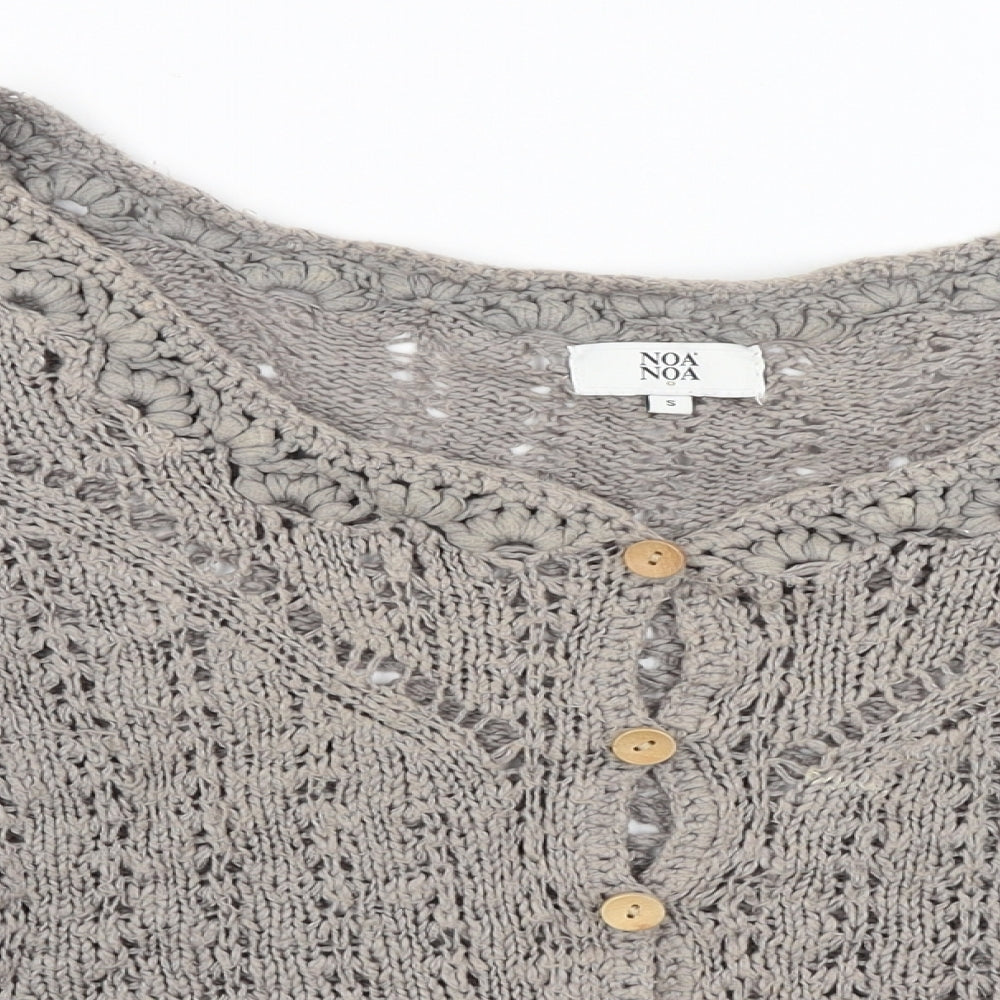 Noa Noa Womens Grey   Cardigan Jumper Size S