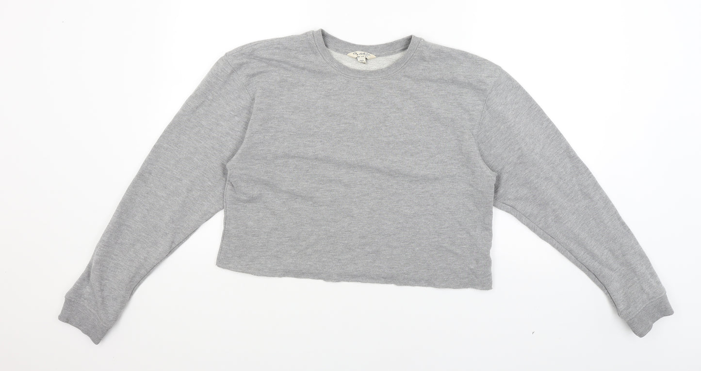Miss Selfridge Womens Grey   Pullover Sweatshirt Size 12