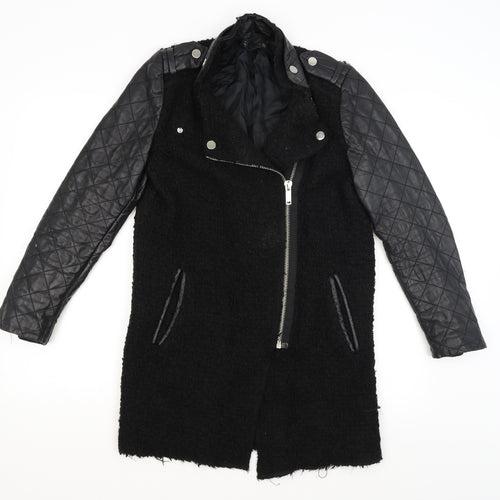 Zara Womens Black   Overcoat Coat Size S