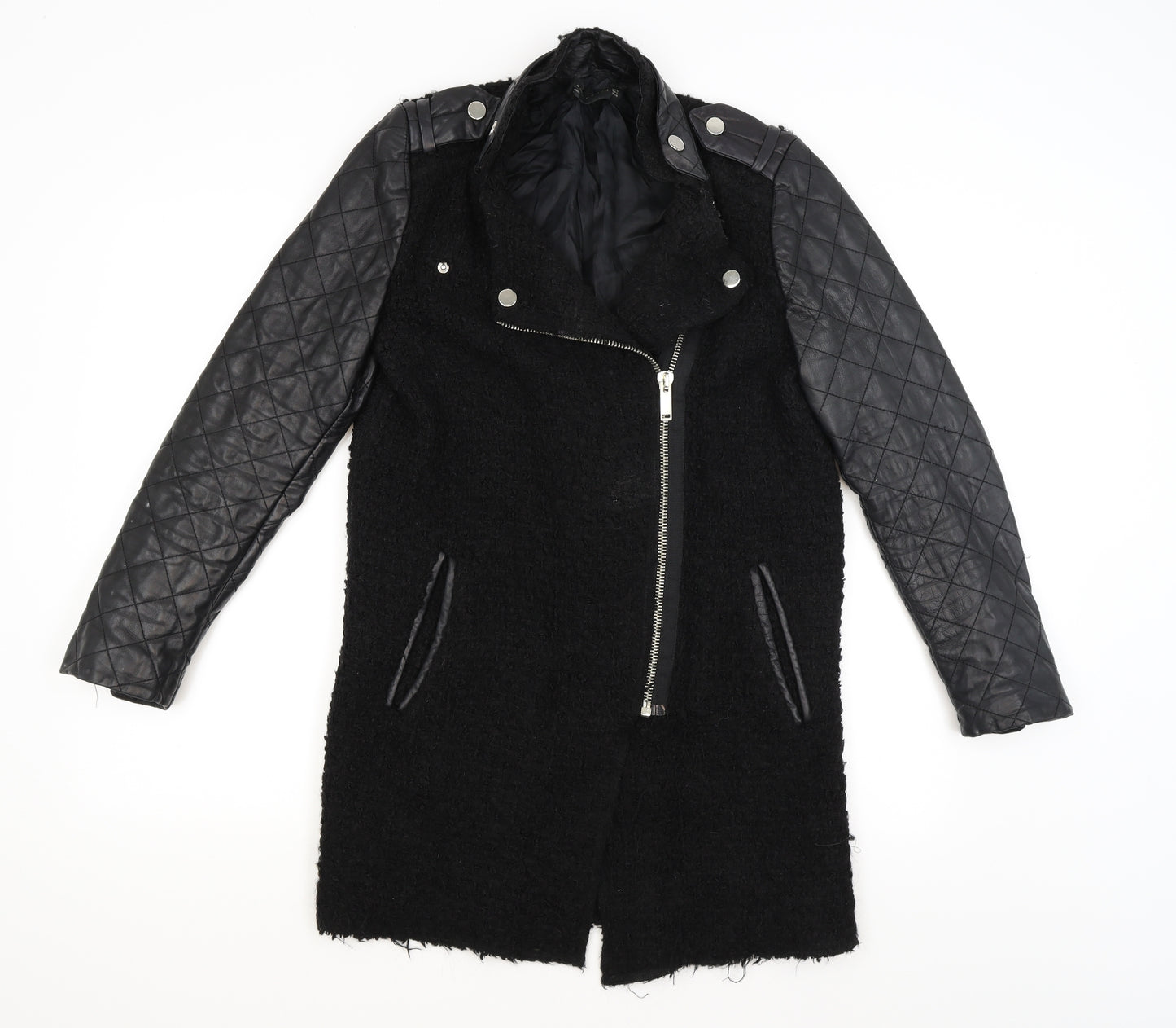 Zara Womens Black   Overcoat Coat Size S