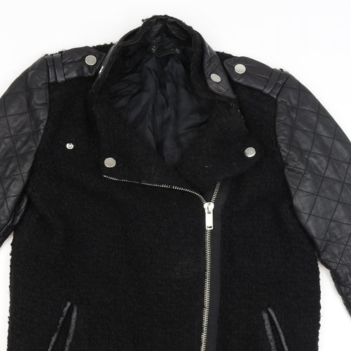 Zara Womens Black   Overcoat Coat Size S
