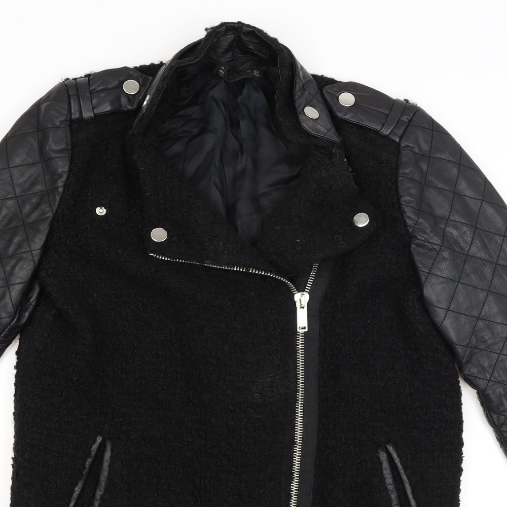 Zara Womens Black   Overcoat Coat Size S