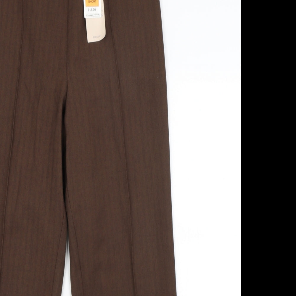 Marks and Spencer Womens Brown   Dress Pants Trousers Size 10 L26 in