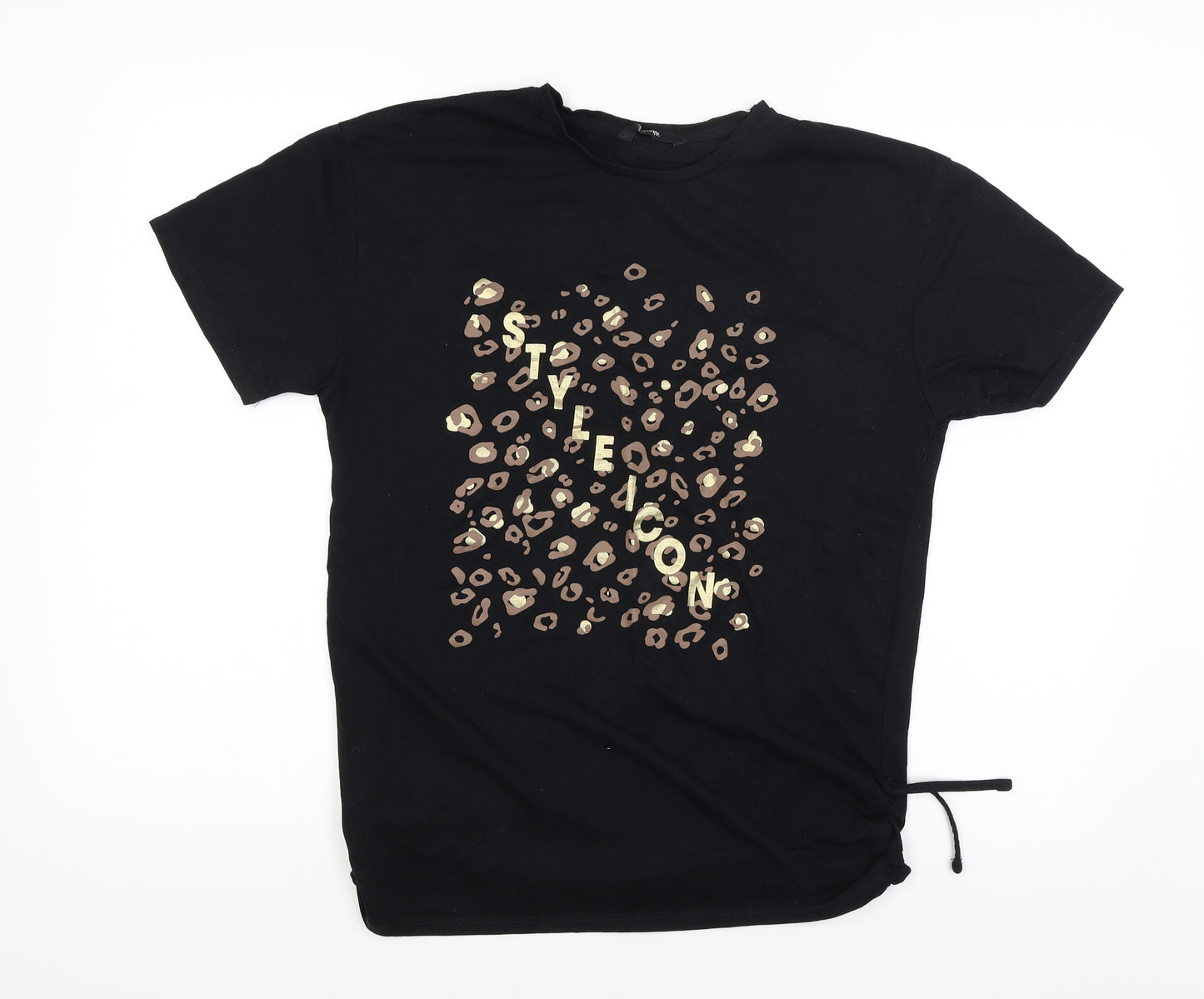 George Girls Black   Basic T-Shirt Size 13-14 Years  - style icon