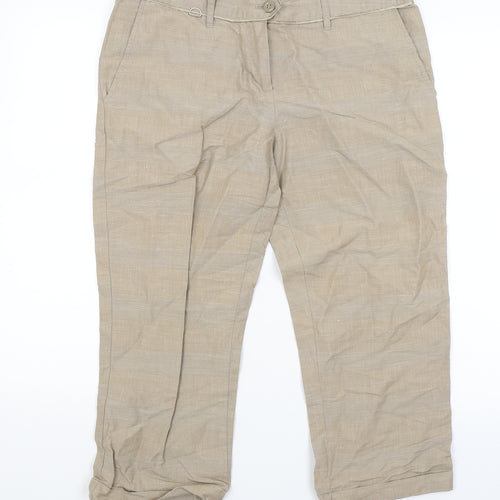 Full Circle Mens Beige   Cropped Trousers Size 30 in L21 in