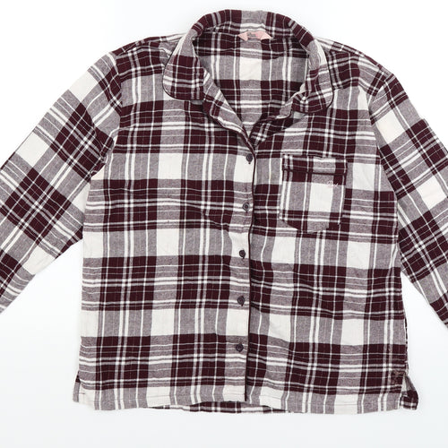 Boux Avenue Womens Red Plaid  Basic Button-Up Size 14