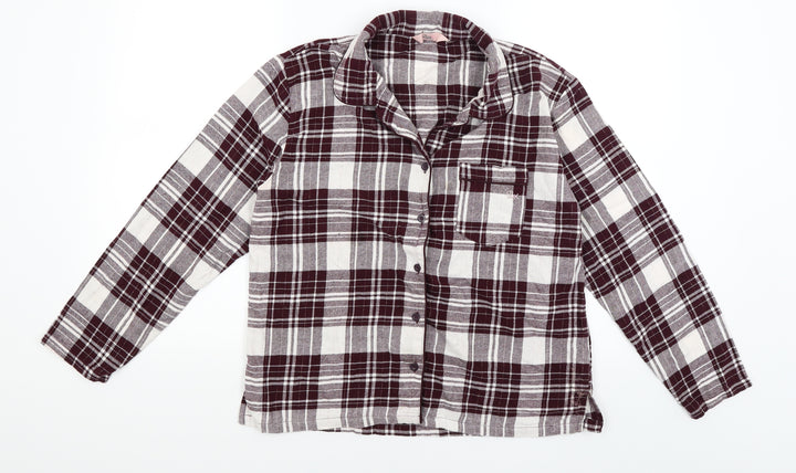 Boux Avenue Womens Red Plaid  Basic Button-Up Size 14