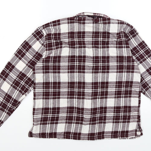 Boux Avenue Womens Red Plaid  Basic Button-Up Size 14