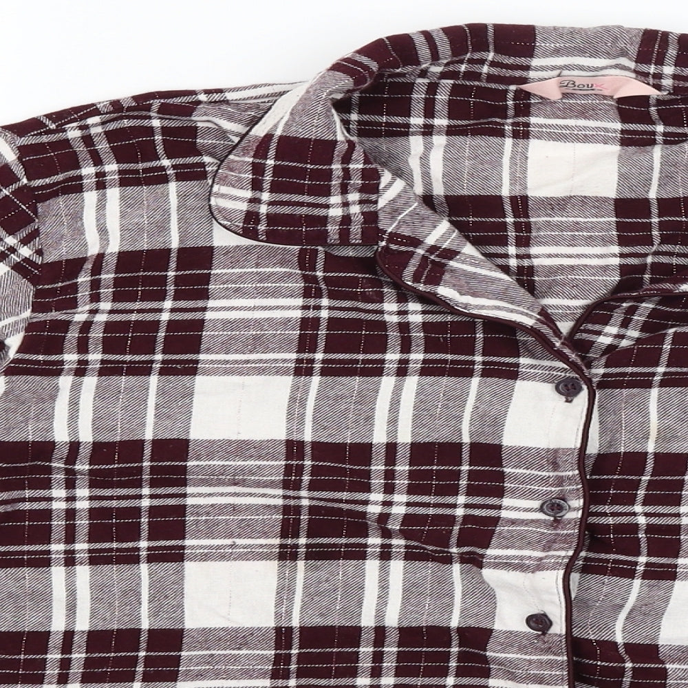 Boux Avenue Womens Red Plaid  Basic Button-Up Size 14