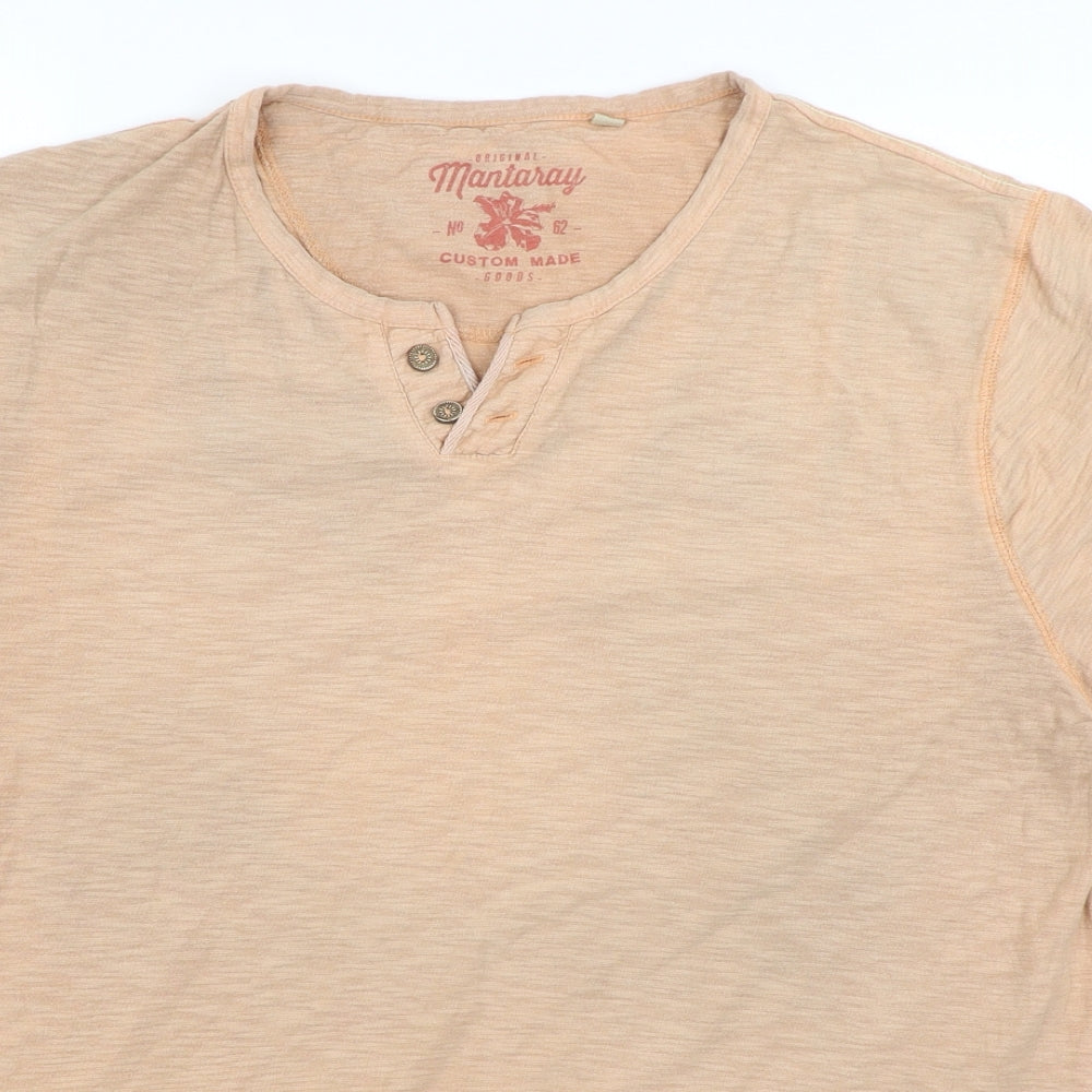 Mantaray Mens Orange    T-Shirt Size L