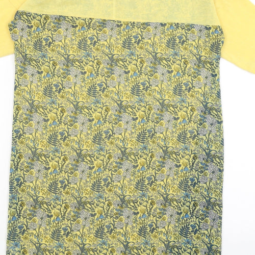 NEXT Womens Yellow Floral  Basic T-Shirt Size 6