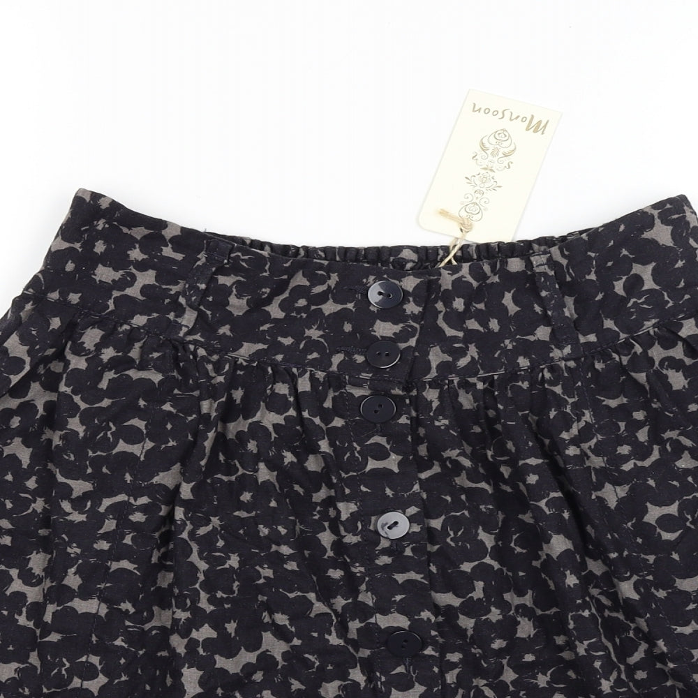 Monsoon Womens Blue Animal Print  Pettiskirt Skirt Size 12