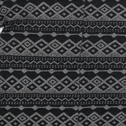 NEXT Womens Black Geometric  Basic T-Shirt Size 6