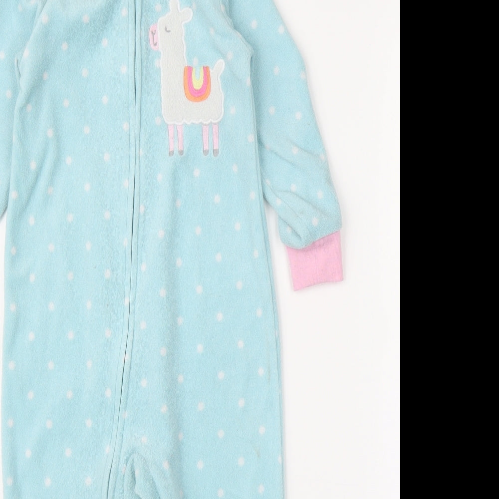 Absorba Girls Blue   Babygrow One-Piece Size 24 Months  - Llama