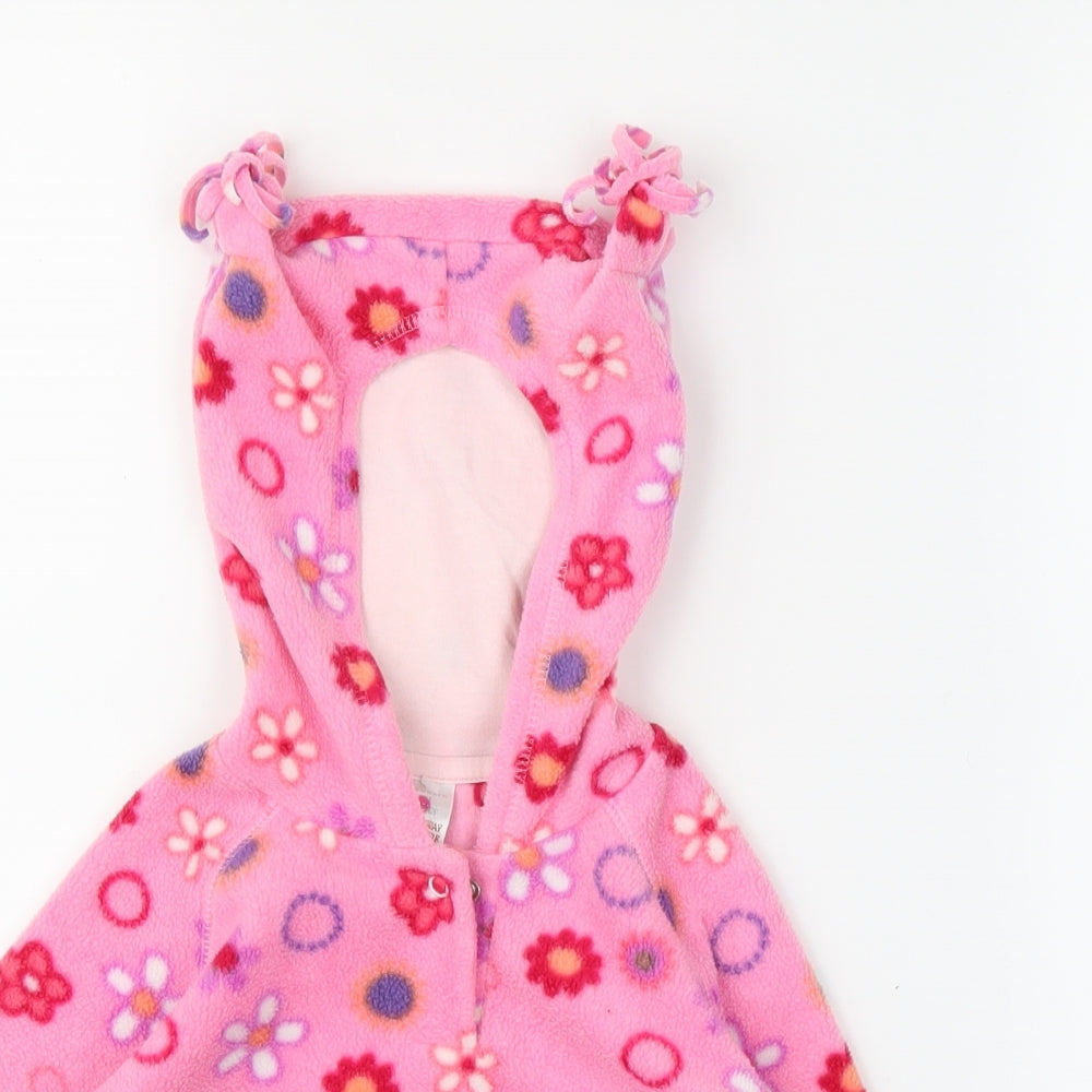NEXT Girls Pink Floral  Pullover Jumper Size 6-9 Months