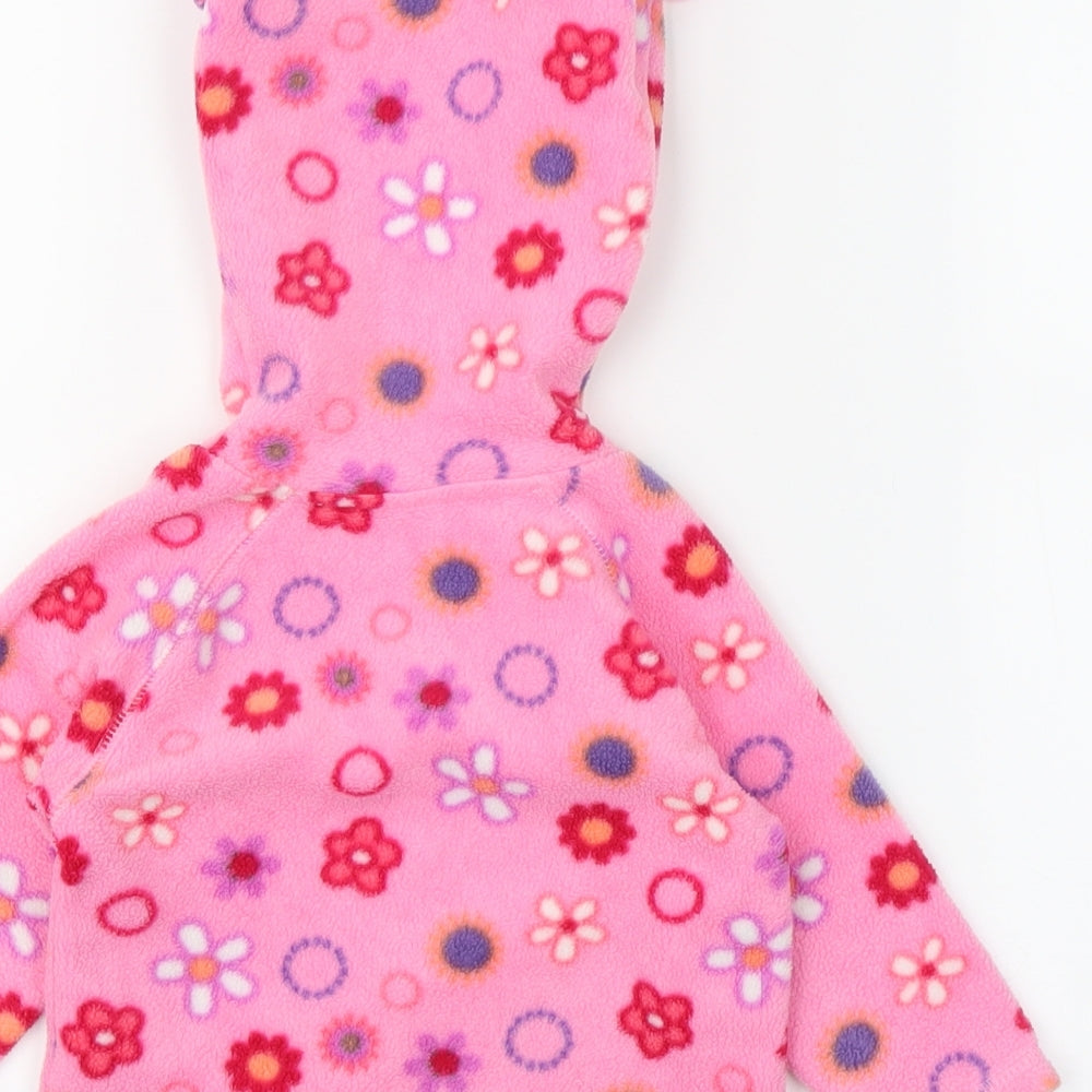 NEXT Girls Pink Floral  Pullover Jumper Size 6-9 Months