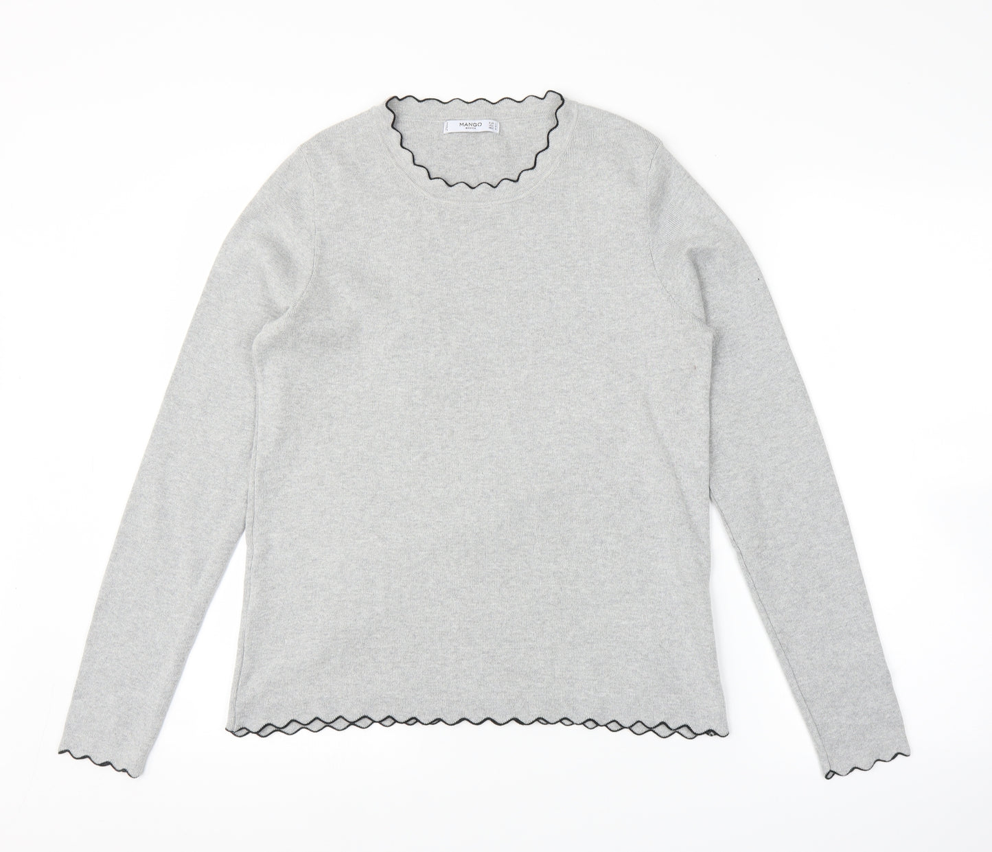 Mango Womens Grey   Pullover Jumper Size L