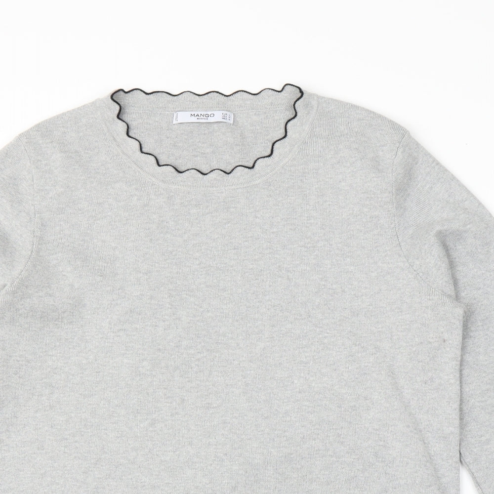 Mango Womens Grey   Pullover Jumper Size L
