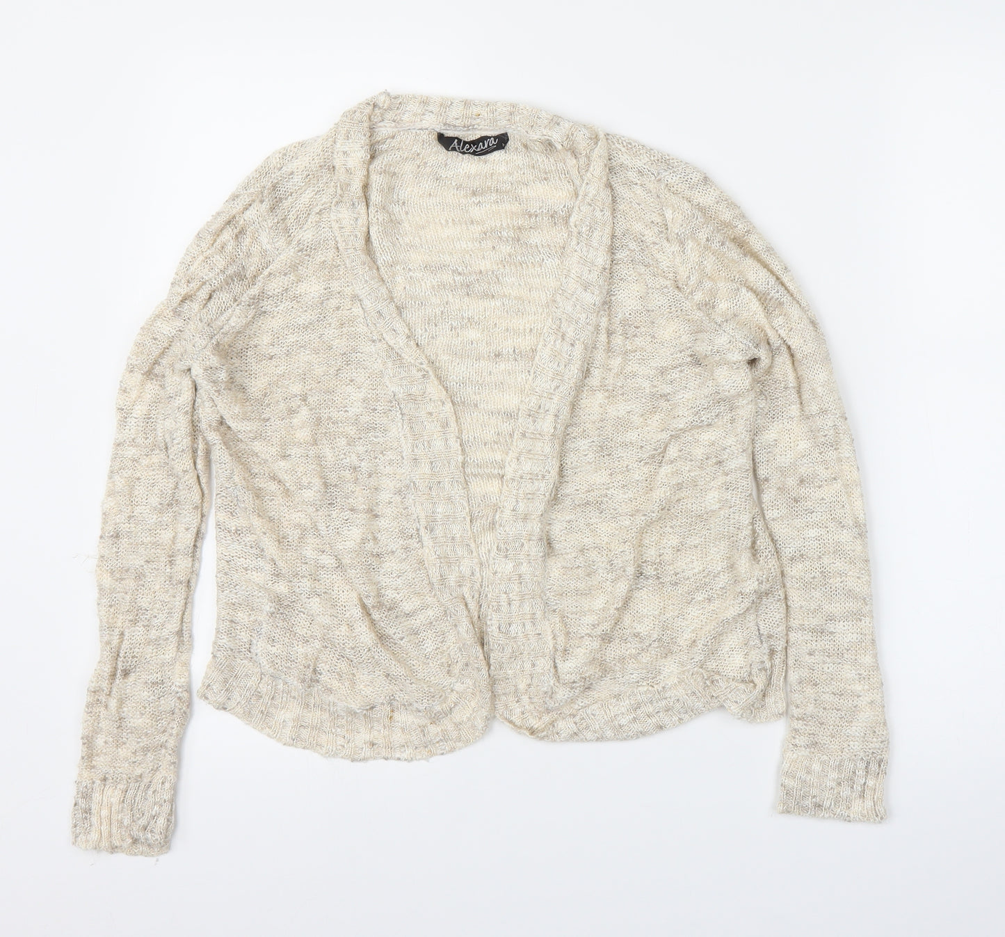 Alexara Womens Beige   Cardigan Jumper Size M