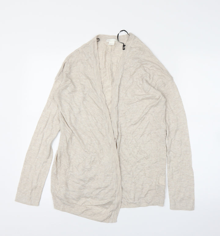 H&M Womens Beige Cardigan Jumper Size S
