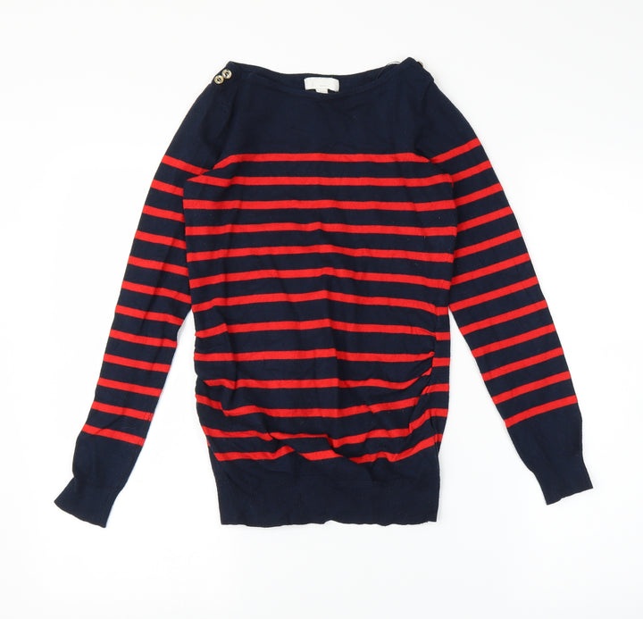 H&M Womens Blue Striped  Tunic Blouse Size S