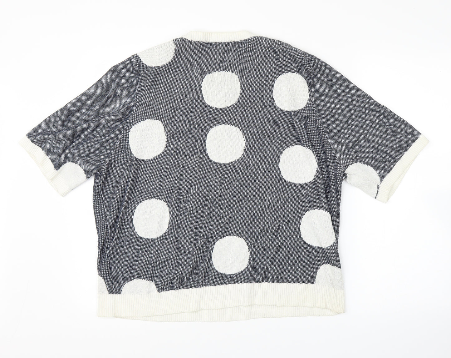 M&S Womens Grey Polka Dot  Pullover Jumper Size 24