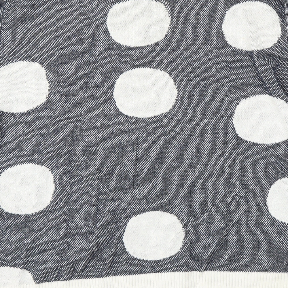 M&S Womens Grey Polka Dot  Pullover Jumper Size 24
