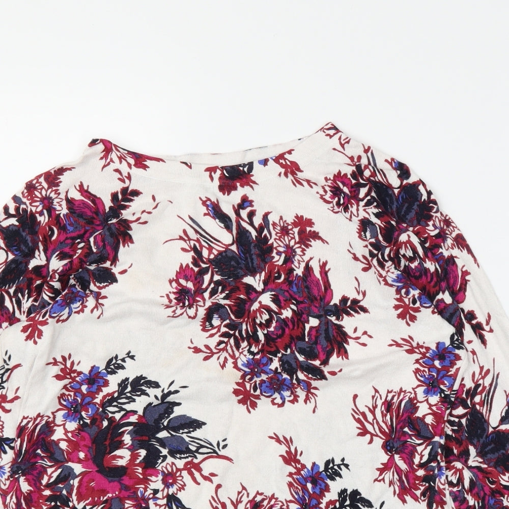 NEXT Womens Pink Floral  Pullover Jumper Size 12